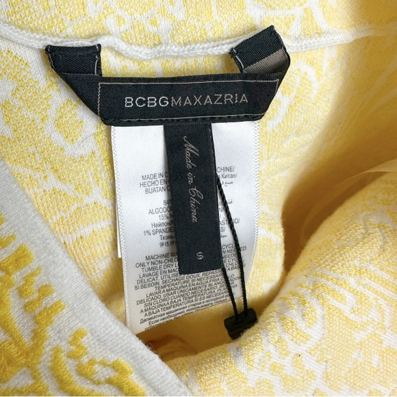 BCBGMaxazria Sunflower Jensen Puckered-Jackquard Peplum Skirt Size Small - Picture 8 of 10